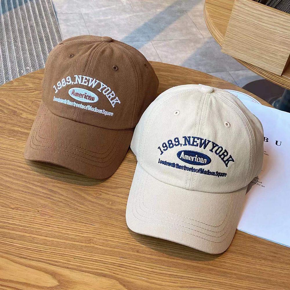 Nón kết cotton thêu chữ 1989 New YORK phong cách hip hop cổ điển nhiều màu tùy chọn