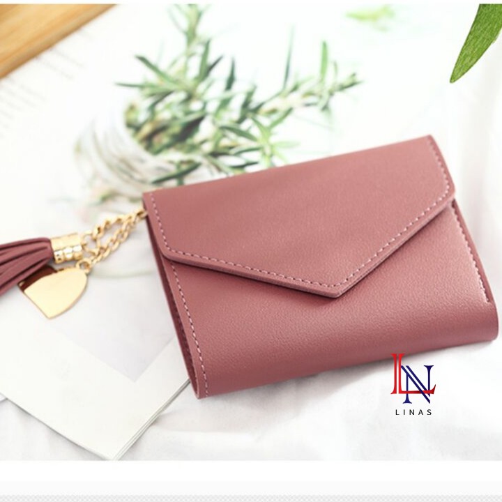 Ví nữ ngắn kèm tua rua dễ thương bỏ túi nhỏ gọn MT105 | BigBuy360 - bigbuy360.vn