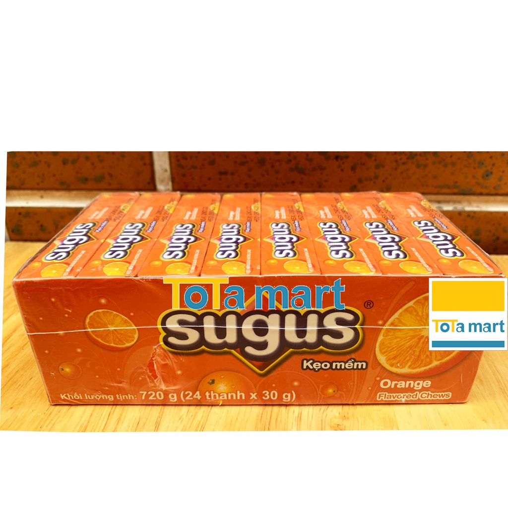 (hsd 12-01/2024)(Hộp 24 cây) Kẹo SUGUS mềm hương trái cây hộp 720g. hsd bên dưới.