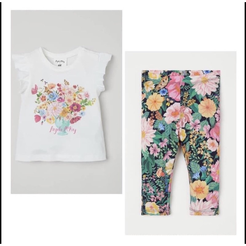 Set áo + quần legging HM UK size 6-9m đến 3-4y