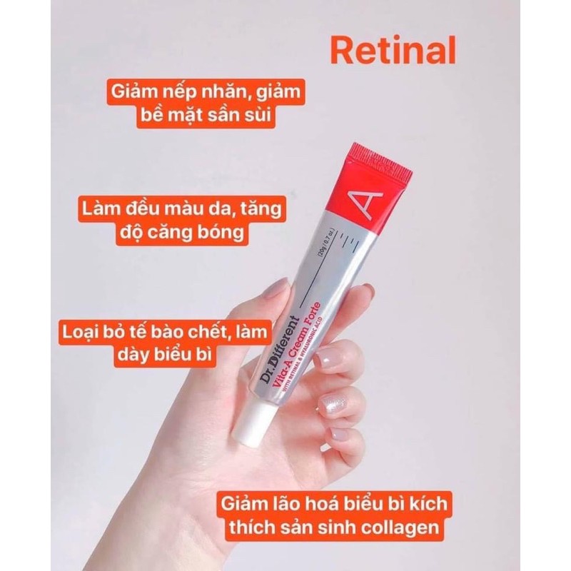 [Retinal 0.05%-0.1%] Kem Dưỡng Trẻ Hóa Da Dr.Different Vita-A Cream