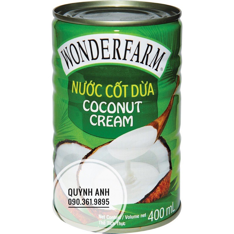 Nước cốt dừa lon Wonderfarm 400ml