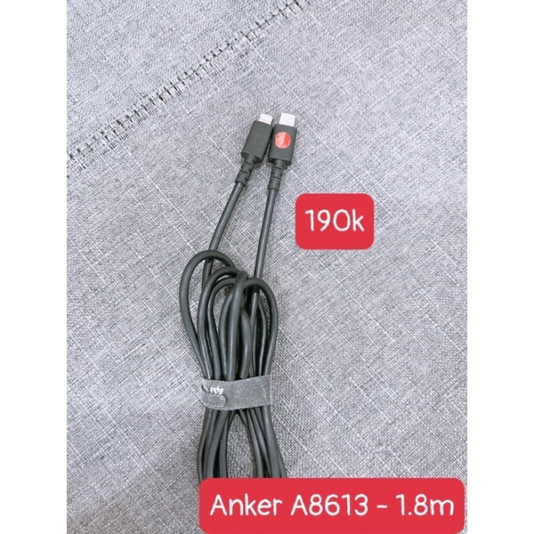 (Chinh Hang) Cáp Type C  Lightning MFI 0.9/1.8m Anker PowerLine+ II A8652/5612/5613