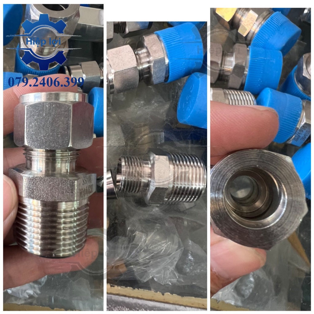 Siết Hạt Bắp Ren Ngoài IHBC Inox 304