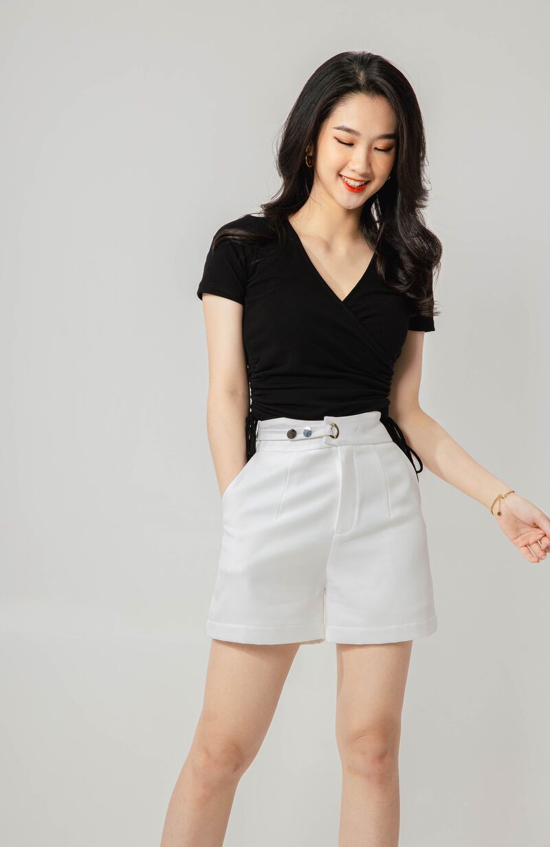 CCHAT Quần sooc cạp đính oze | BigBuy360 - bigbuy360.vn