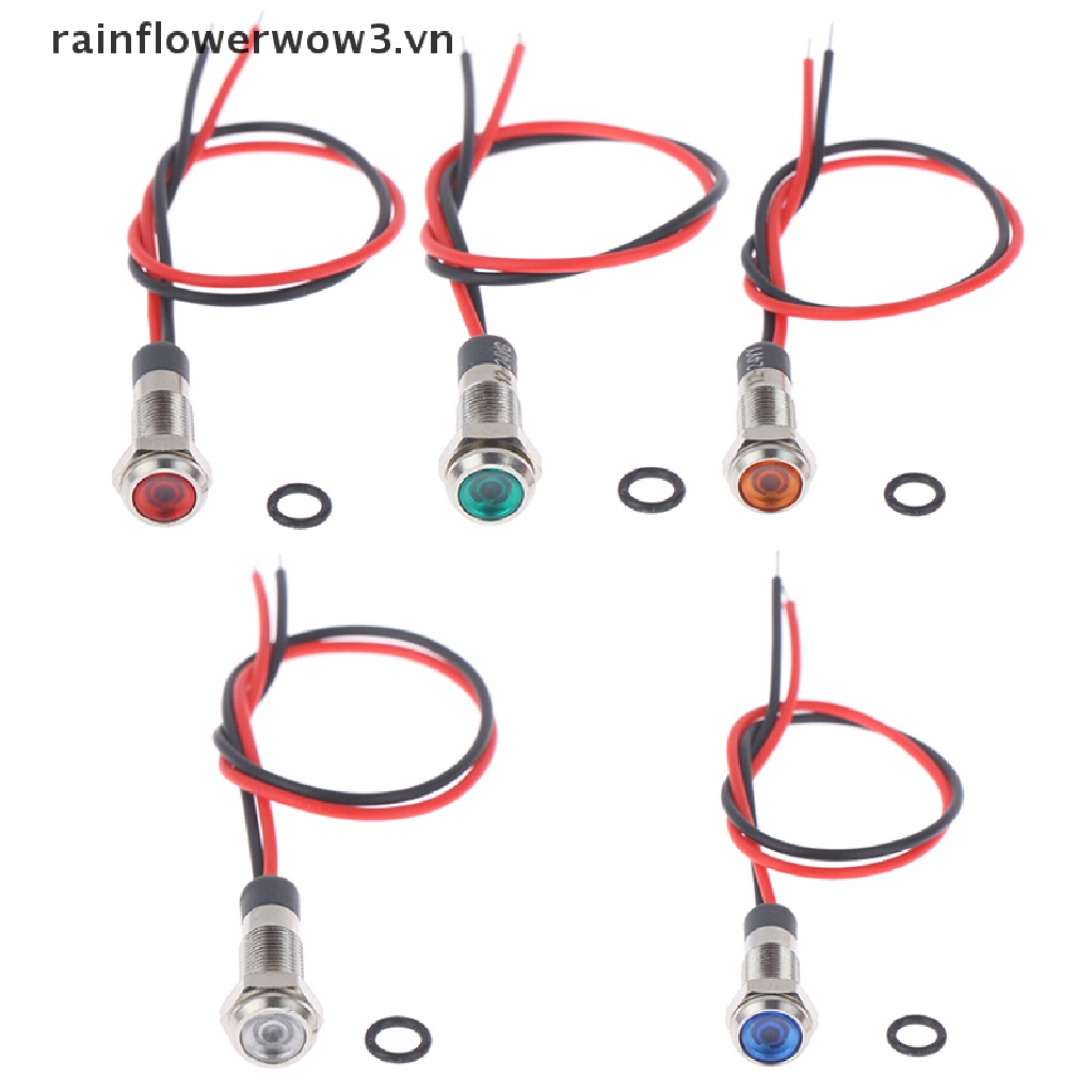 Đèn led Cảnh Báo Bằng Kim Loại Chống Thấm Nước P67 6mm 3v 5v 6v 12v 24v