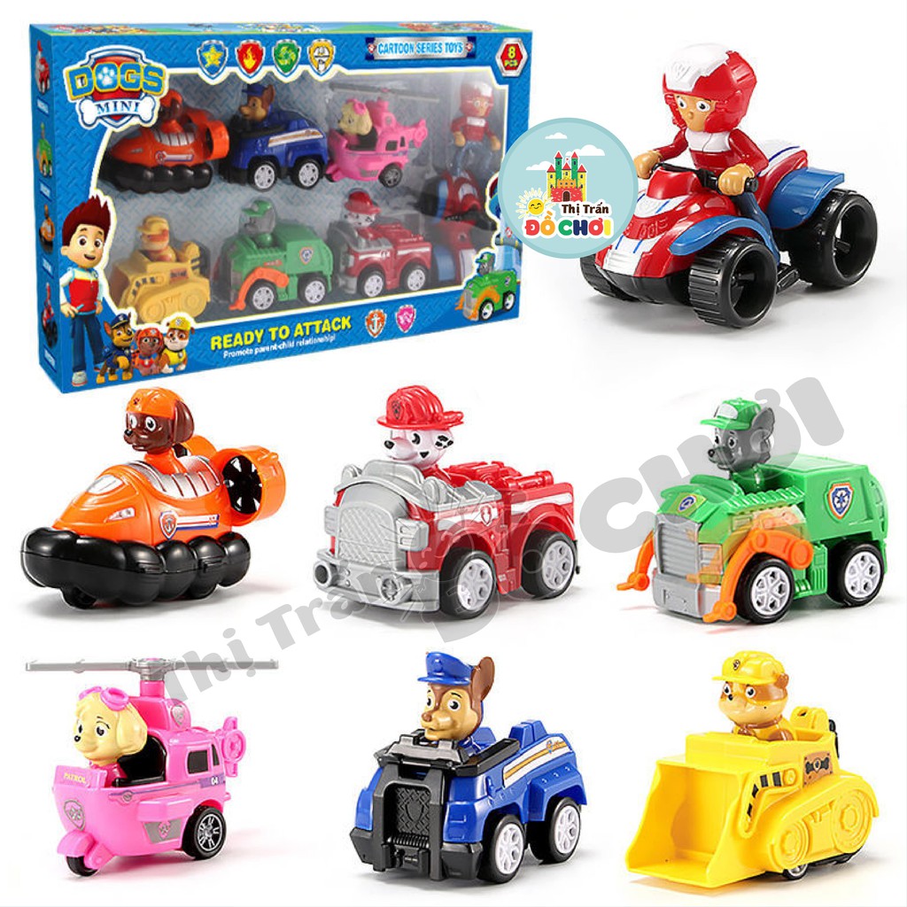 Chó cứu hộ Paw Patrol đồ chơi cho bé chạy trớn nhiều mẫu không dùng pin , nhật vật hoạt hình - Thị trấn đồ chơi