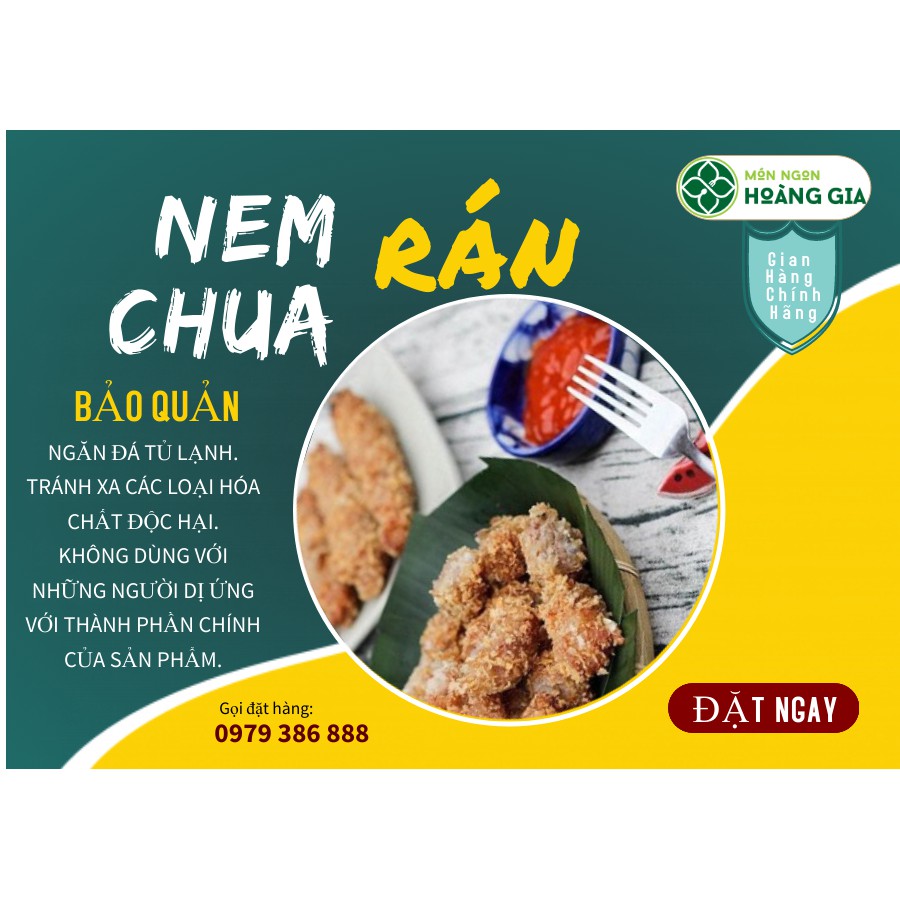 NEM CHUA RÁN TẨM XÙ HOÀNG GIA 500g - món ăn vặt ngon hảo hạng