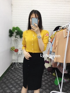 SET CHÂN VÁY + ÁO SƠ MI CAO CẤP (ẢNH THẬT 100% do shop tự chụp)
