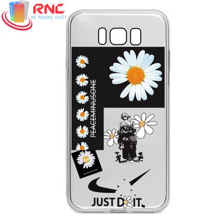 Ốp lưng Samsung S8 Plus Hoa Cúc Peaceminusone dẻo trong Silicone in hình(sản phẩm có 6 mẫu)