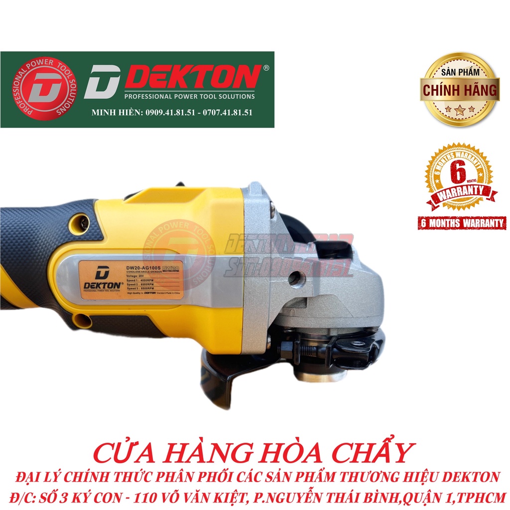 Máy Mài Gốc Dekton DW20-AG100S Dùng PIN / Chân Pin Dewalt /Nhỏ Gọn Nhẹ Siêu Mạnh