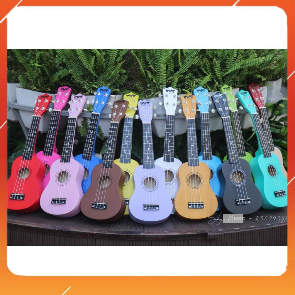 [GIÁ HỦY DIỆT] Đàn Ukulele Soprano 21inch BWS Màu Full Gỗ 100% Cho Người Mới Tập (Tặng full 6 món phụ kiện)