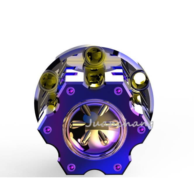 Vỏ Bọc Chìa Khóa CNC Bằng Titan Hình Lục Giác Màu Xanh Dương Cho Xe Mô Tô Cafe Racer