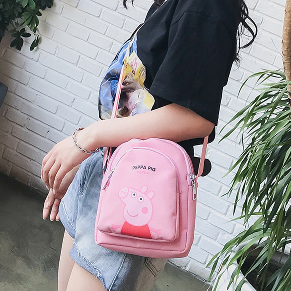 Túi đeo chéo hình hoạt hình Peppa Pig đáng yêu dành cho bé