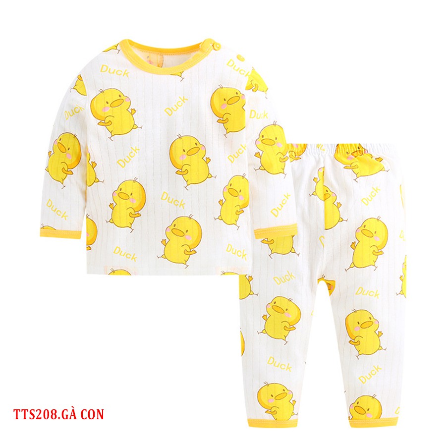 Bộ dài tay cotton giấy cho bé Trai bé Gái 6-15kg Hàng Quảng Châu Xuất Nhật Mã TTS208