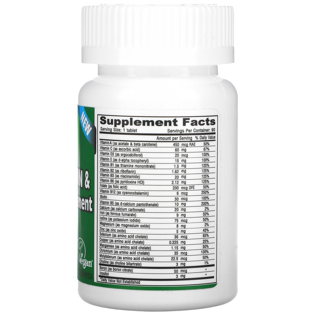Vegan Multivitamin - Vitamin tổng hợp bổ sung vitamin và khoáng chất Thuần Chay
