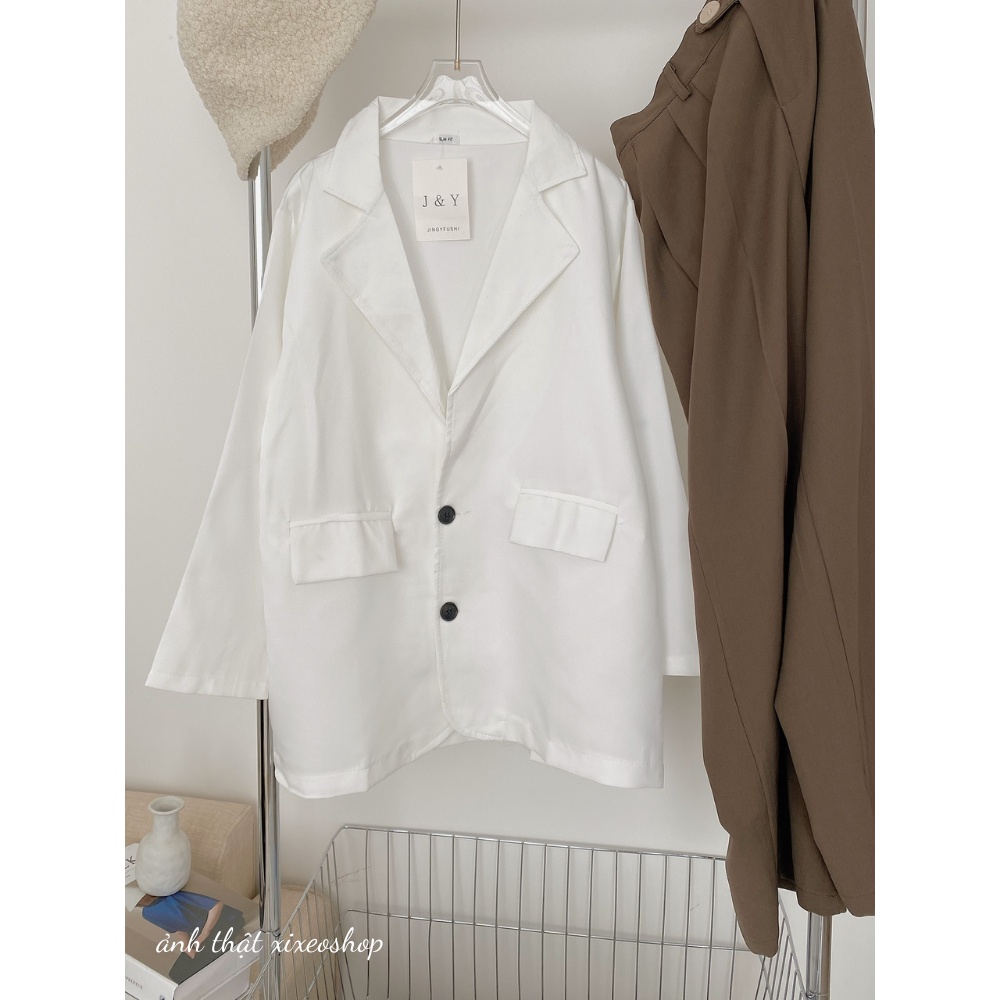 Áo blazer vest nữ, áo khoác màu trơn phong cách ulzzang xixeoshop