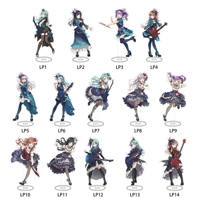 Hoa mới được đưa Bang Dream! Móc Chìa Khóa Bằng Acrylic Trong Suốt Hình Nhân Vật Anime Dễ Thương