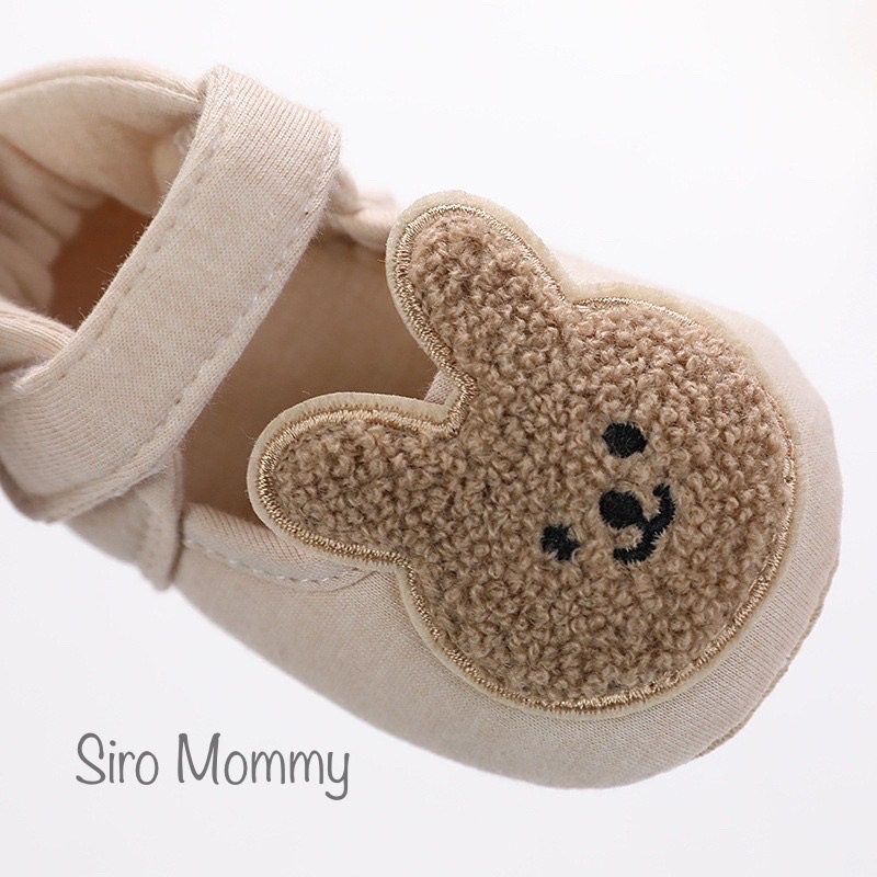 giày tập đi 100% cotton hữu cơ cho bé 0-12 tháng