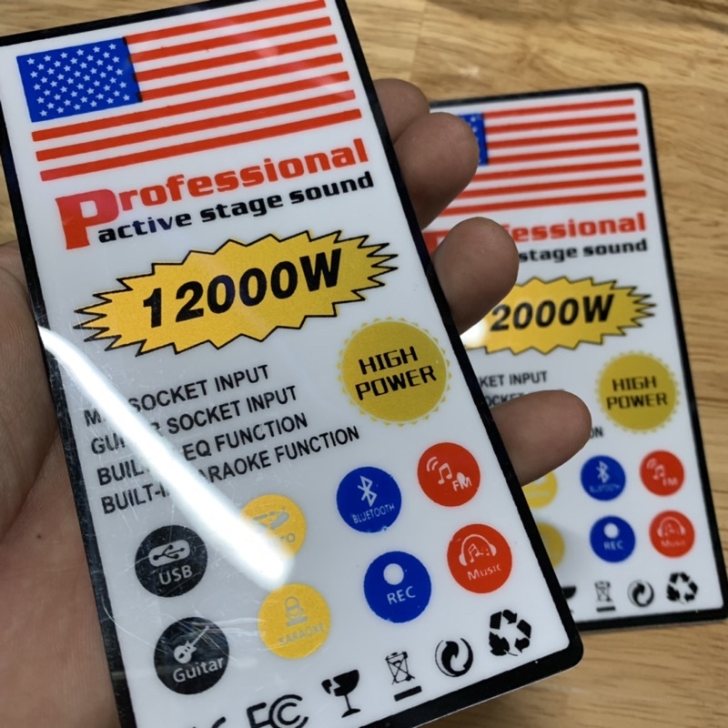 Tem Dán Loa Kéo 12000w, đơn giá 1 cái.