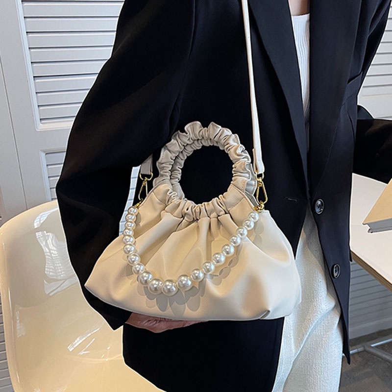 Túi Đeo Vai Xếp Ly Cầm Tay Thiết Kế niche Cho Nữ