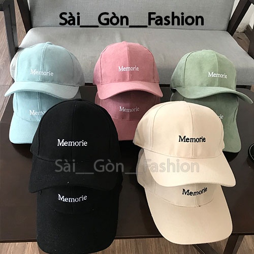 Mũ lưỡi trai thêu chữ Memori phong cách Hàn Quốc form Unisex Nam Nữ SG104