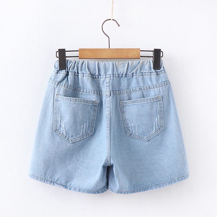 (QB9) quần short jeans lưng thun cho bé gái hàng Quảng Châu Cao Cấp