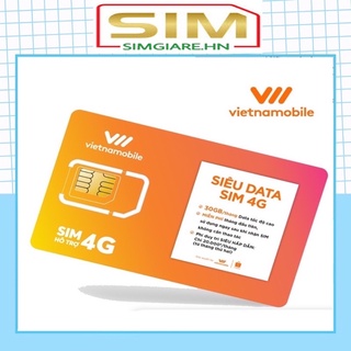 Miễn phí tháng đầu - Sim VietNamobile Siêu Data 4G 30Gb/ Tháng - Duy trì chỉ với 20K