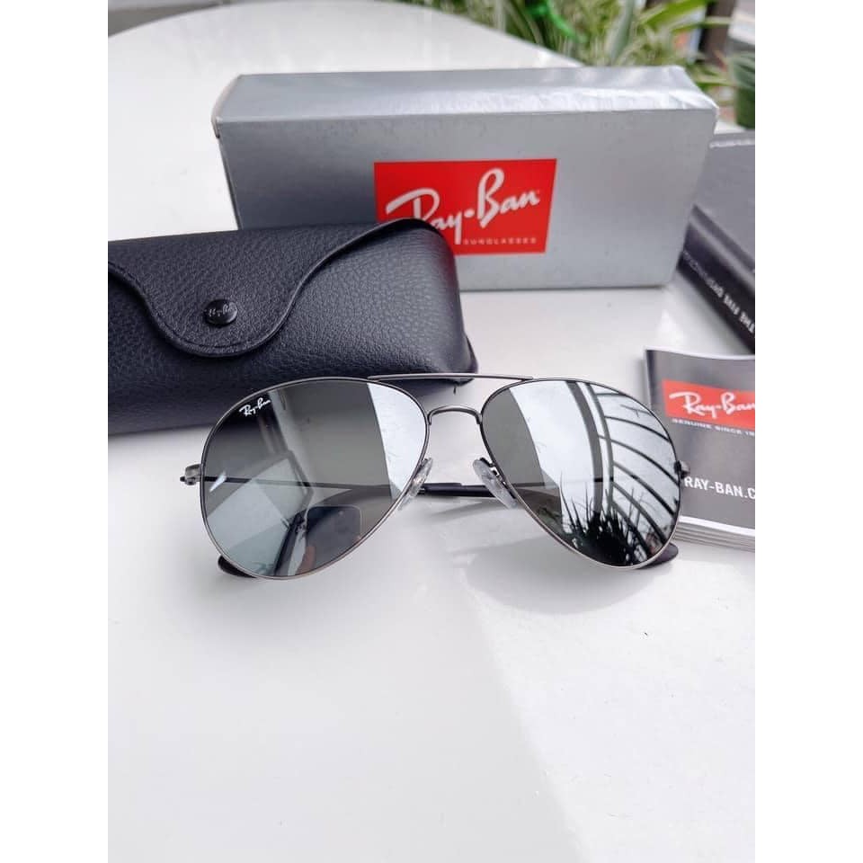 Kính mát Rayban RB3558 91396G mắt chuồn, viền xám ⚜️Hàng Authentic⚜️