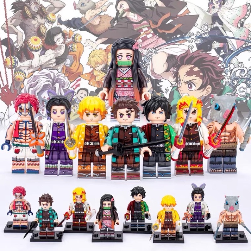 Mô hình LEGO Anime Thanh Gươm Diệt Quỷ  để trang trí bàn học, Kệ sách, góc Gaming,...