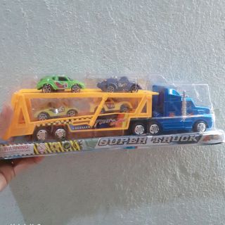 Hộp đồ chơi xe container chở 4 xe ôtô