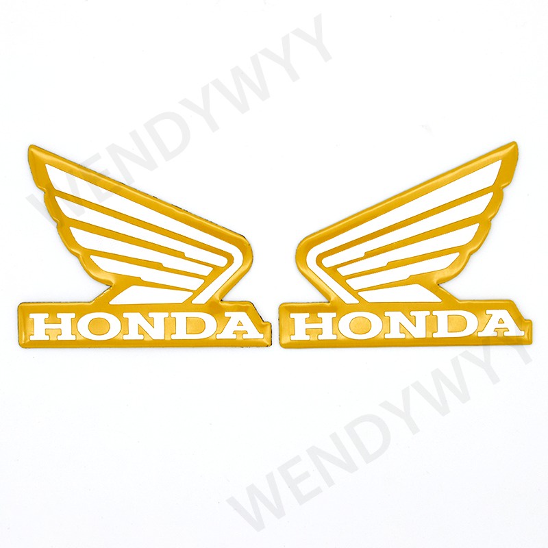 1 Cặp Cánh Kim Loại Chữ Nổi Trái Và Phải Dán Trang Trí Xe Máy Honda