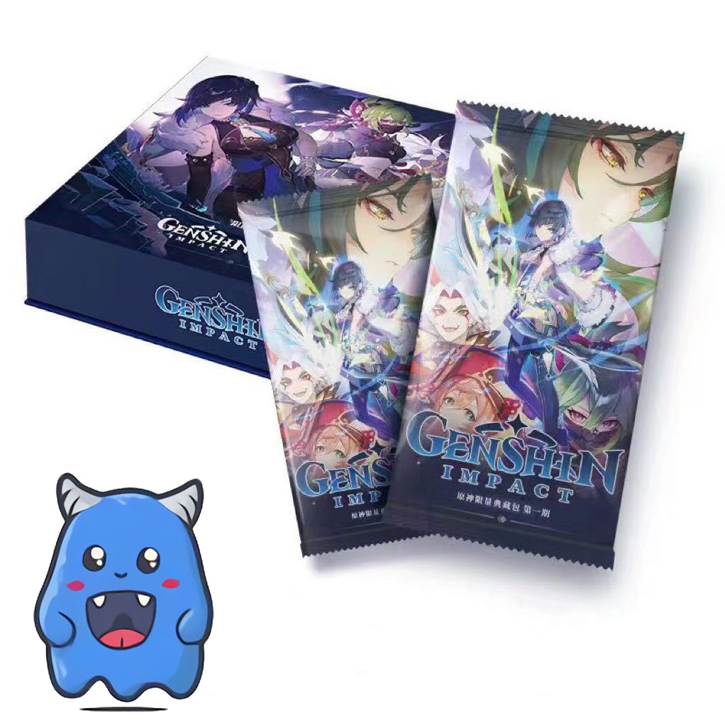 Ảnh thẻ card m120 gacha game Genshin Impact trò chơi nhân vật Yae Shogun Diluc chibi sưu tập xinh xắn