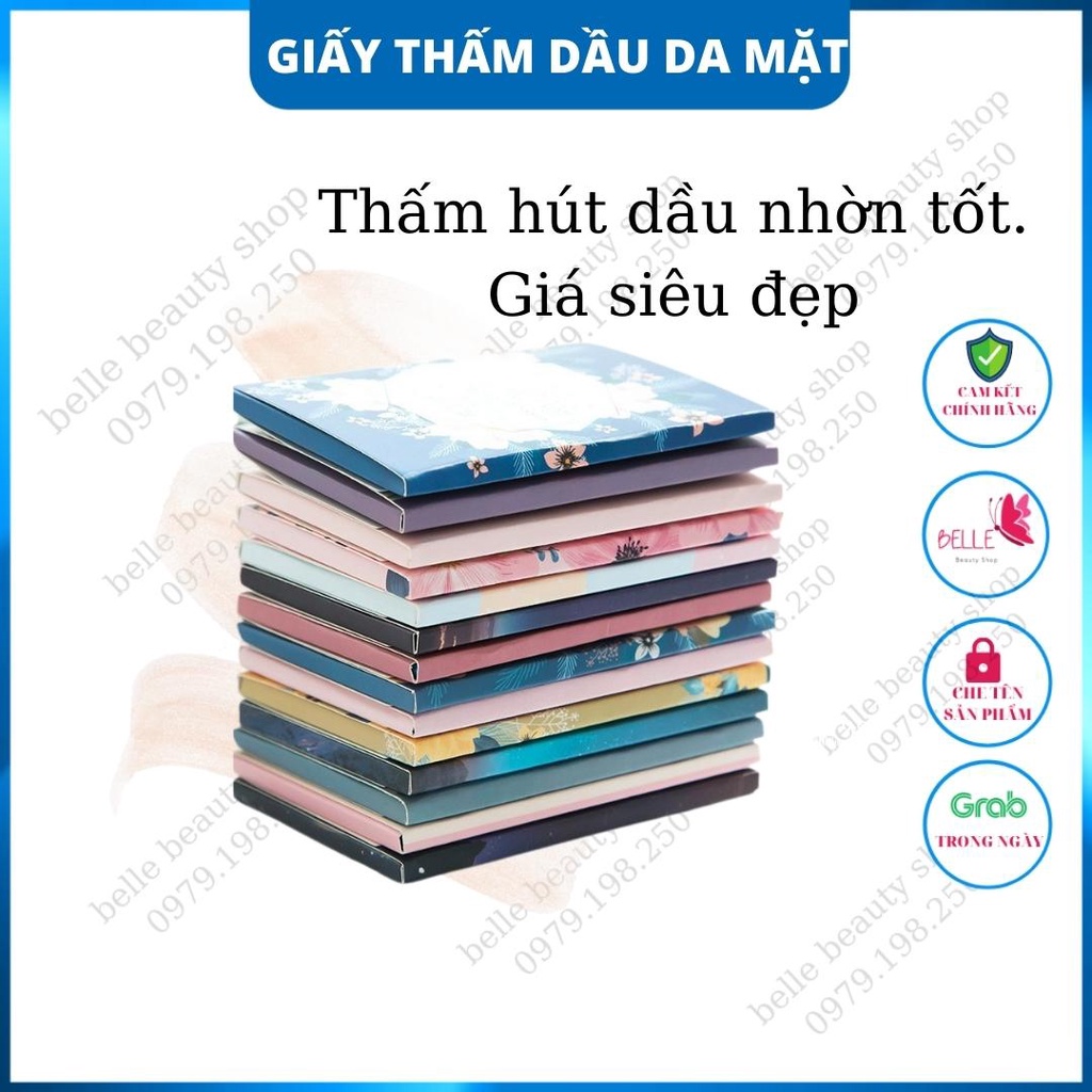 Giấy thấm dầu da nhờn- Giấy thấm dầu da mặt hộp 50 miếng tốt cho da dầu, da mụn