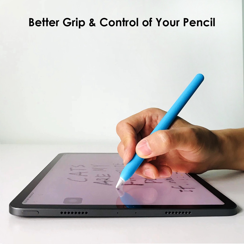 Vỏ Silicon Mềm Có Ngăn Đựng Bút Chì Cho Apple Pencil Thế Hệ Thứ 2 Air 5/4 Pro 11/12.9 Mini 6