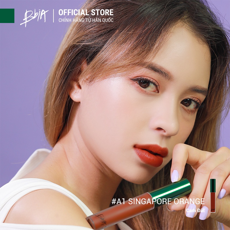 Son Kem Lì Bbia Last Velvet Lip Tint ASIA EDITION - A1 Singapore Orange 5g - Bbia Official Store