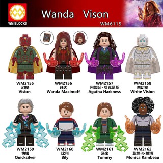 Mô hình đồ chơi lắp ráp Wm6115 hình siêu anh hùng mạ bạc