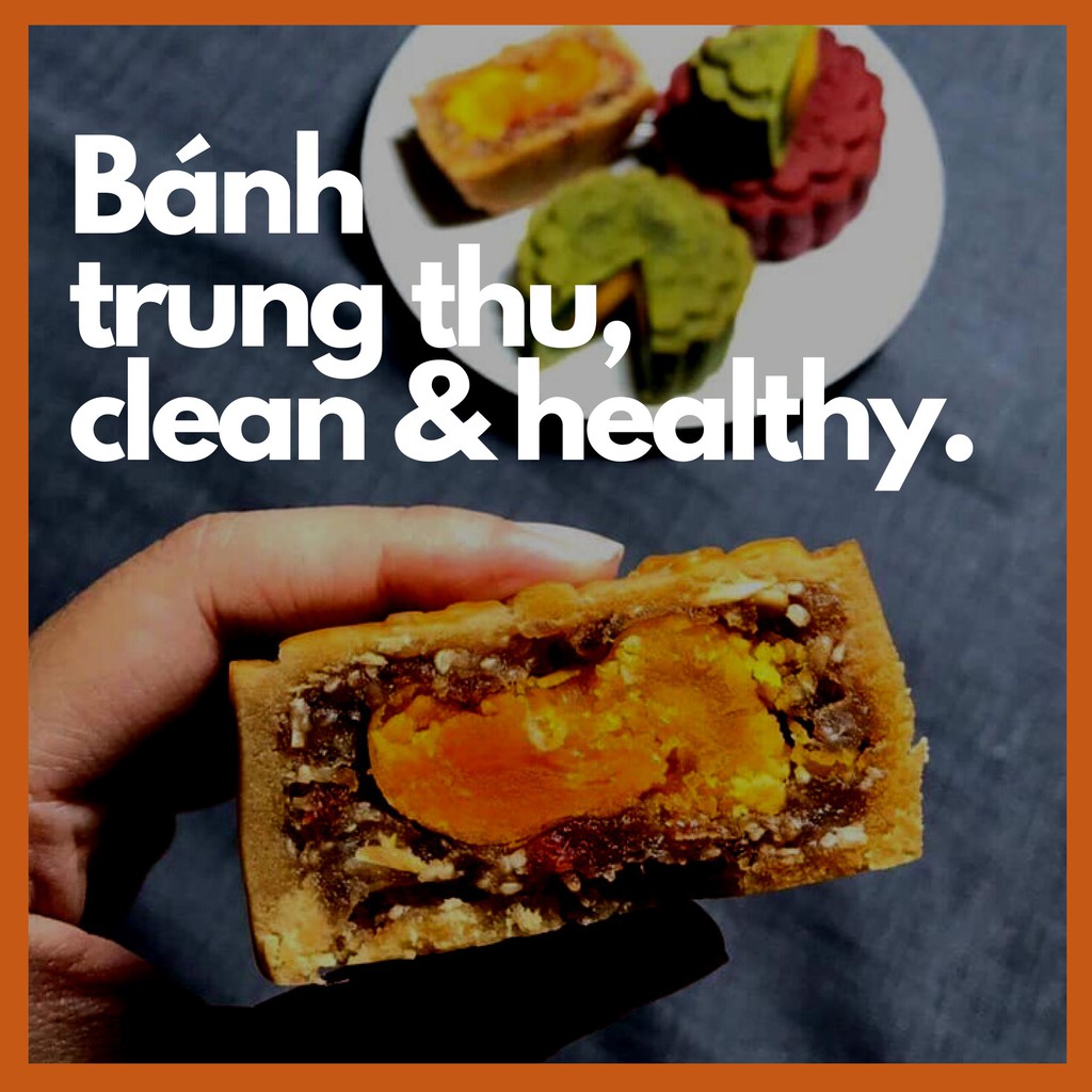 [HOME MADE] Bánh trung thu eatclean, bột từ rau củ, đường ăn kiêng, giảm 40% đường cho người thuần chay