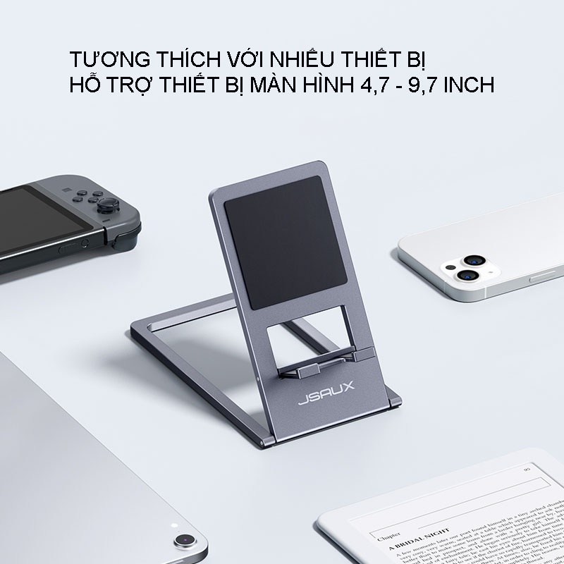 Giá Đỡ Điện Thoại Ipad JSAUX SP0112 - Chất Liệu Hợp Kim Nhôm Cao Cấp - Có Thể Xoay 360 Độ