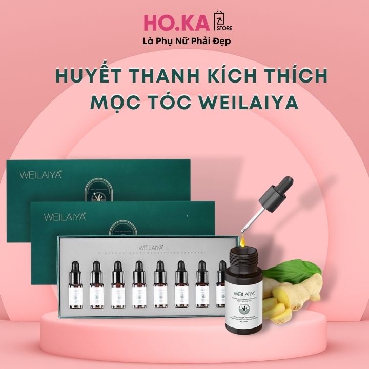 Serum Kích Thích Mọc Tóc Weilaiya Hoka Store Huyết Thanh Mọc Tóc Weilaiya Chính Hãng Làm Dày Tóc 5ml x 8 Lọ