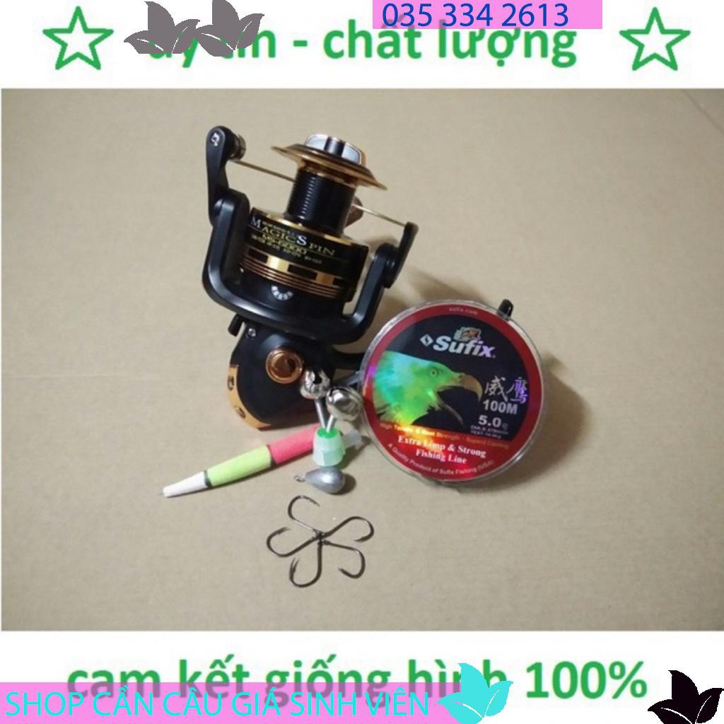 ( miễn phí ship) Máy Câu Cá MS 6000 Max 17kg - Tặng Kèm 100m Cước Chính Hãng