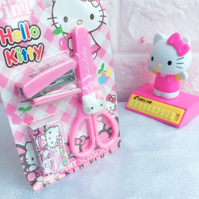 SET KÉO + GHIM BẤM HELLO KITTY