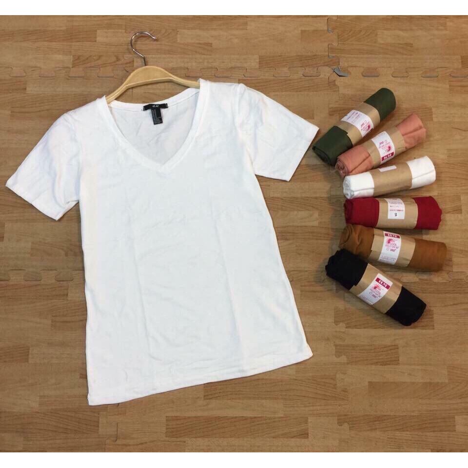 Áo thun cổ tim chất mát lạnh