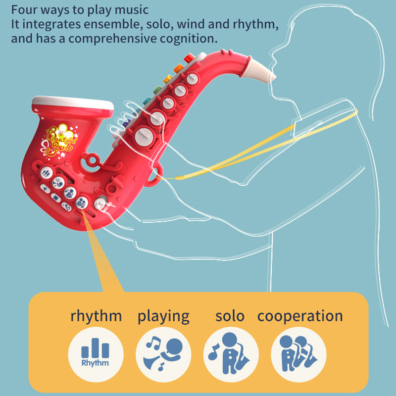 Kèn saxophone có đèn và nhạc dành cho các bé