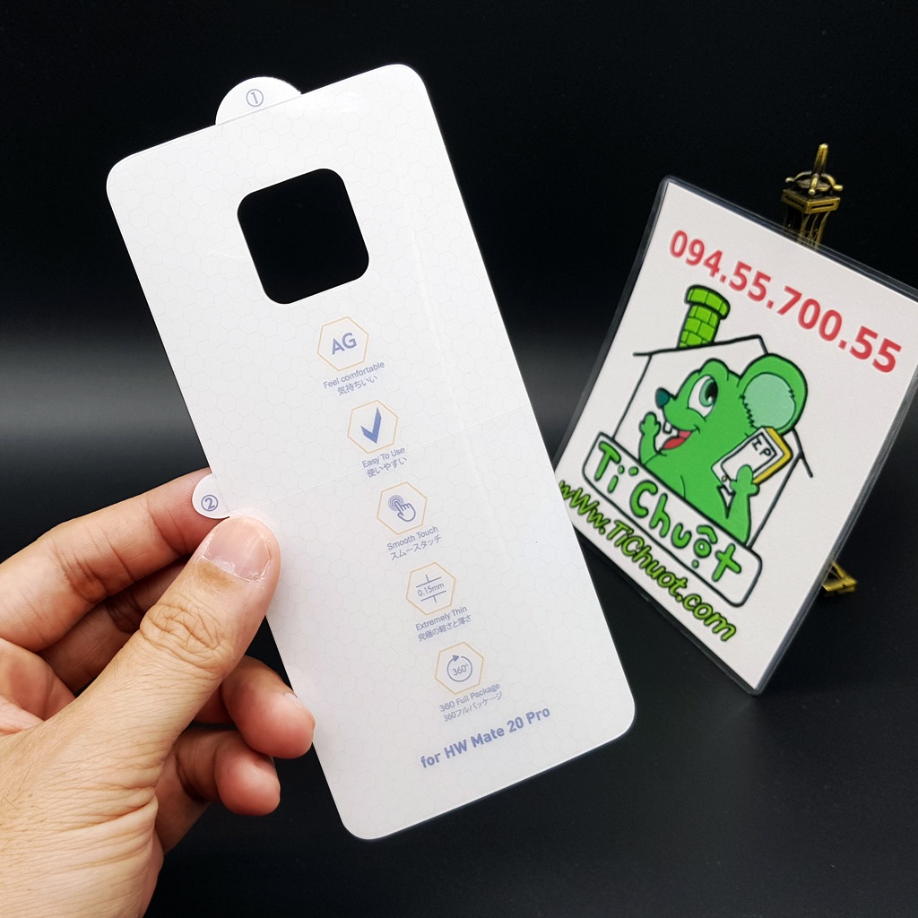 [Mặt Sau] Dán CL Dẻo PPF Huawei Mate 20 PRO Cường Lực Dẻo Trong Suốt/ Nhám