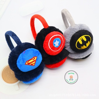Chụp tai giữ ấm mùa đông cho bé trai, bịt tai trẻ em siêu nhân người nhện batman caption chất liệu cao cấp Thư Kids