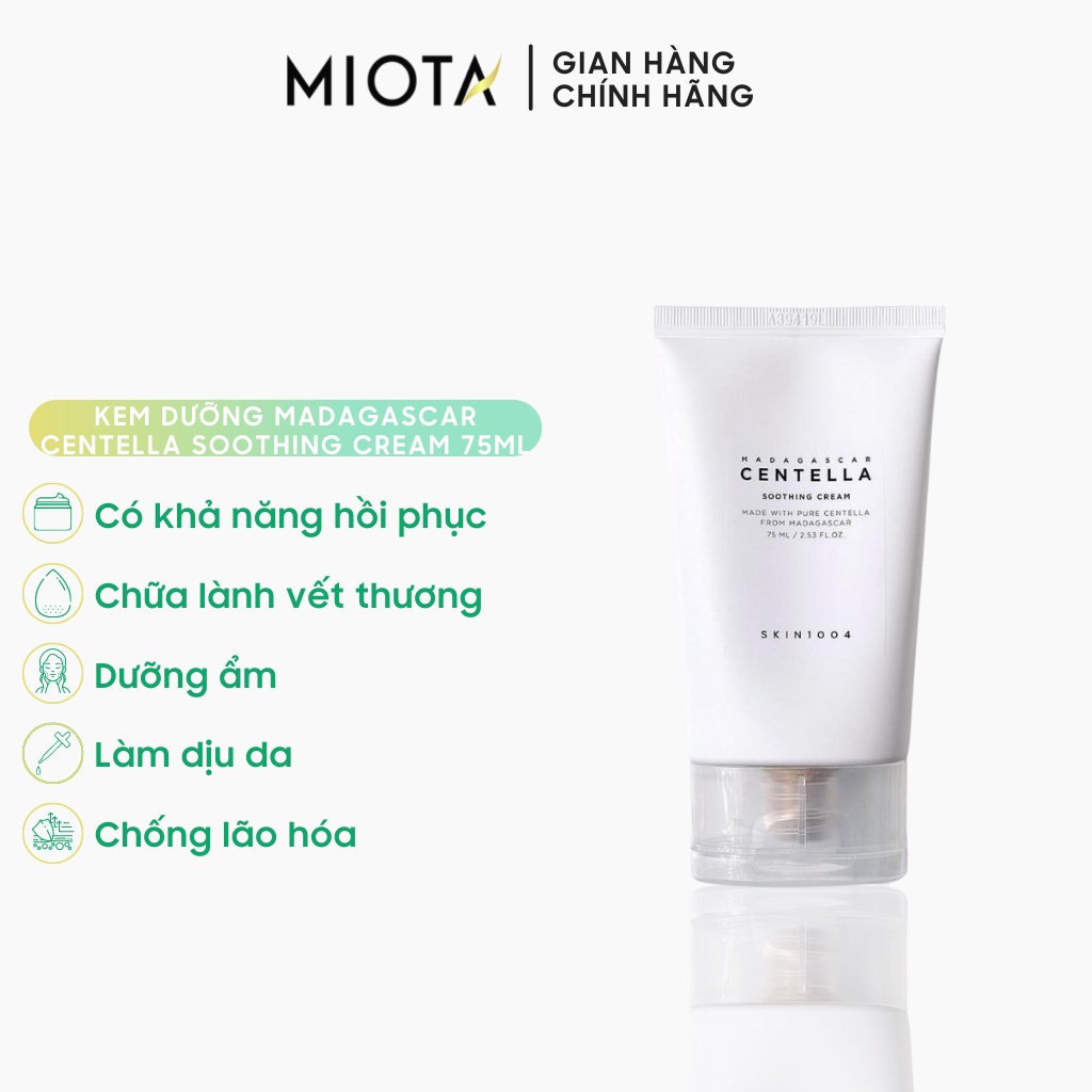 Kem dưỡng làm dịu da Chiết Xuất Rau Má Skin1004 Madagascar Centella Soothing Cream 75ml