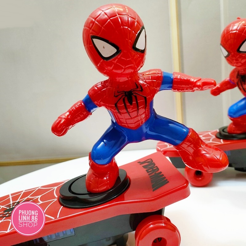 Siêu Nhân Người Nhện Trượt Ván Lật Xoay 360 Độ Chất Liệu Nhựa Abs An Toàn Cho Bé shop Phương linh D4886