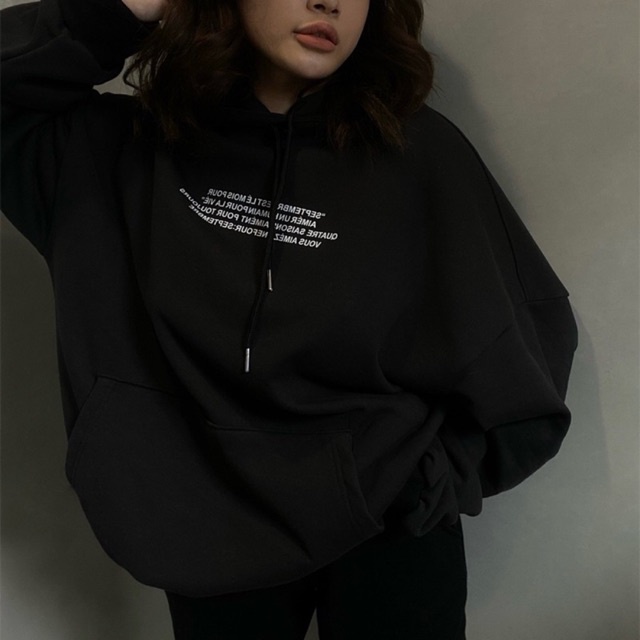 Áo Hoodie Un Humain Màu Đen | BigBuy360 - bigbuy360.vn