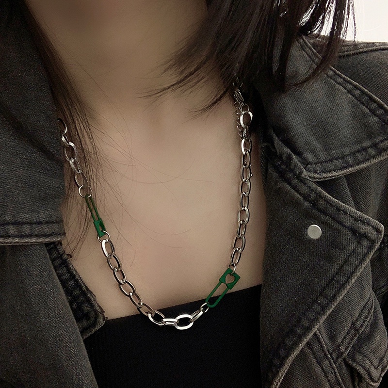 Vòng cổ Mặt Hình Ghim Cài Phong Cách hip hop Thời Trang Mới Cho Nữ